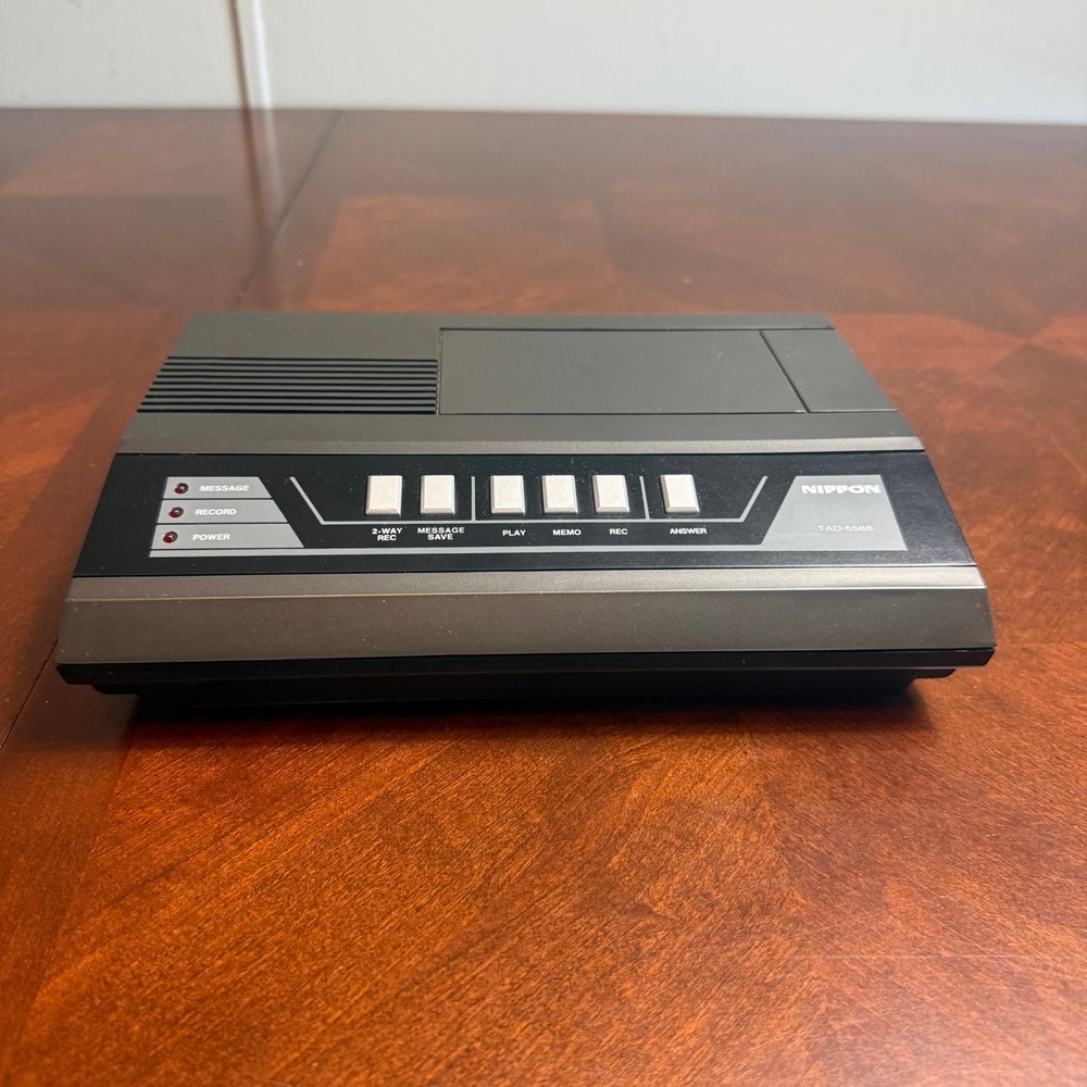 Nippon TAD-5588 Vintage Telephone Answering Machine Gray 80s Tech Main only part